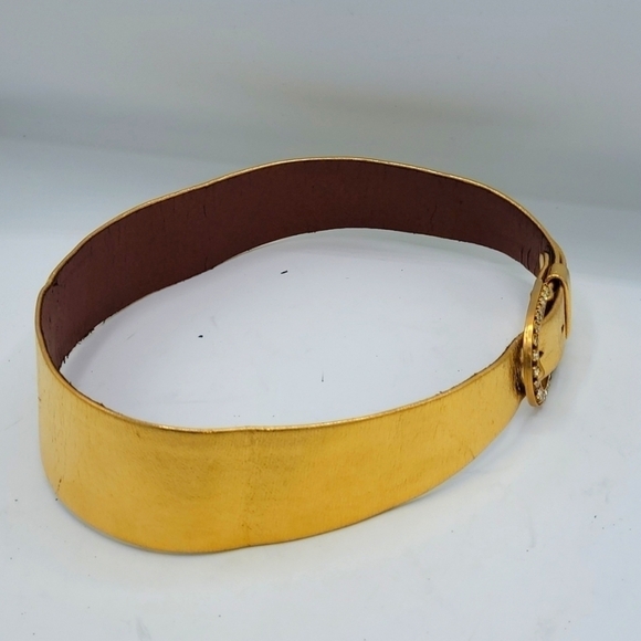 Vintage Gold Waist Best With Jeweled Buckle Size 26 main image 2
